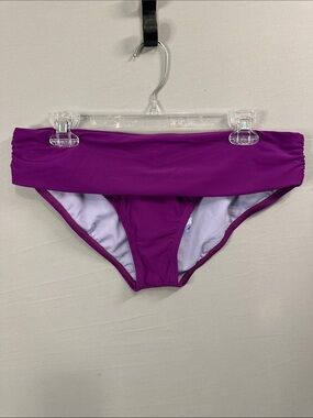 Prana Fold-Over Bikini Bottom in Bright Purple